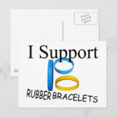 Ik steun Rubber Bracelets Briefkaart (Voorkant / Achterkant)