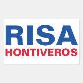 Ik steun senator Risa Hontiveros  Rechthoekige Sticker (Voorkant)