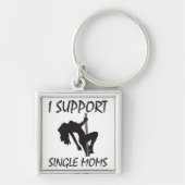 Ik steun Single Moms Sleutelhanger (Voorkant)