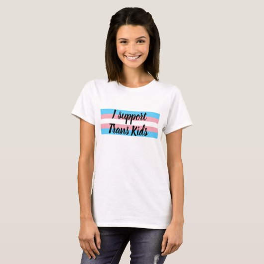 Ik steun trans-kinderen t-shirt (Voorkant volledig)