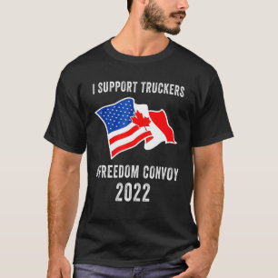 Ik steun Trucker Freedom Convoy 2022 American Can T-shirt