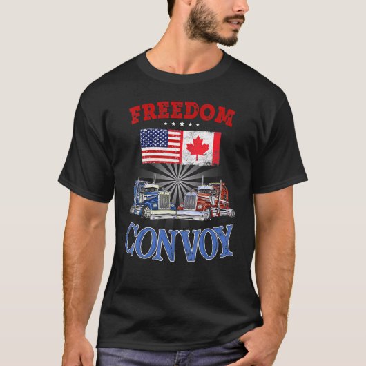 Ik steun Truckers Freedom Convoy 2022 4 T-shirt (Voorkant)