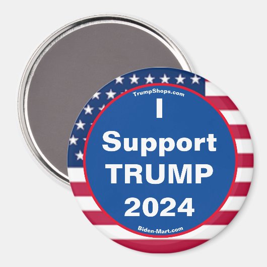 Ik steun TRUMP 2024 ijskastmagneet Magneet (Voorkant / Achterkant)