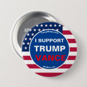 IK STEUN TRUMP VANCE RONDE BUTTON 7,6 CM (Voorkant /achterkant)