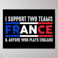 Ik steun twee teams Frankrijk iedereen speelt Enge
