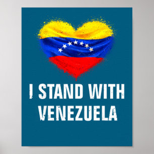 Ik Steun Venezuela Vlag Steun Vrijheid Poster