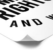 Ik steun vrouwenrechten EN ONRECHT Poster (Hoek)