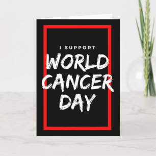 Ik steun Wereldkankerdag Chemotherapie Kankerpatië Kaart