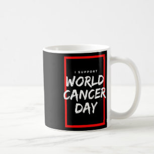 Ik steun Wereldkankerdag Chemotherapie Kankerpatië Koffiemok