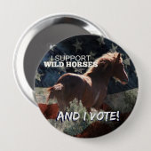 IK STEUN WILD-HORSES Button (Voorkant /achterkant)