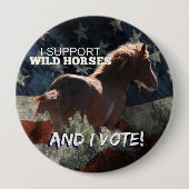 IK STEUN WILD-HORSES Button (Voorkant)