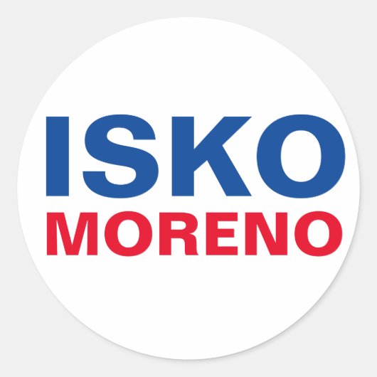 Ik steun Yorme ISKO Moreno  Ronde Sticker (Voorkant)