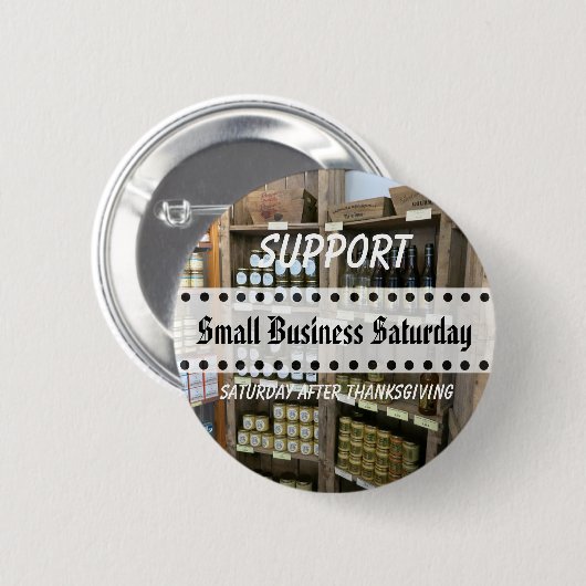 Ik steun Zaterdag Kleine Onderneming Ronde Button 5,7 Cm (Voorkant /achterkant)