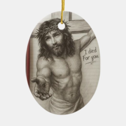 Ik Stierf Voor Jou Keramisch Ornament (Voorkant)