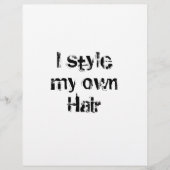 Ik stijl mijn eigen haar. Zwart-wit. Flyer (Voorkant)