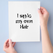 Ik stijl mijn eigen haar. Zwart-wit. Flyer (Hand)