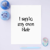 Ik stijl mijn eigen haar. Zwart-wit. Flyer (Enkel)