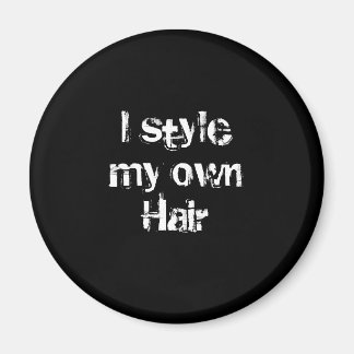 Ik stijl mijn eigen haar. Zwart-wit. Magneet