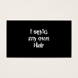 Ik stijl mijn eigen haar. Zwart-wit. Visitekaartjes