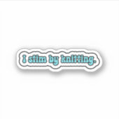 Ik stim door blauwe neurodiversiteit te breien sticker (Voorkant)