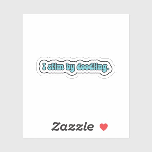 Ik stim door blauwe neurodiversiteit te doedelen sticker (Vel)