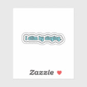 Ik stim door blauwe neurodiversiteit te zingen sticker (Vel)