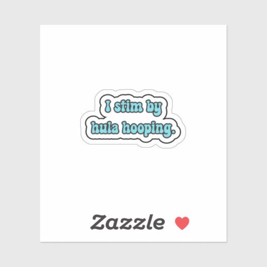 Ik stim door hula hooping blauwe neurodiversiteit sticker (Vel)