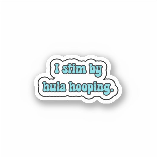 Ik stim door hula hooping blauwe neurodiversiteit sticker (Voorkant)