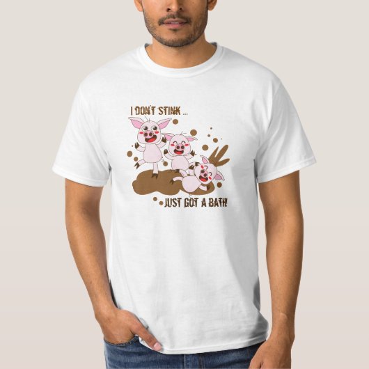 Ik stink geen varkens. t-shirt (Voorkant)