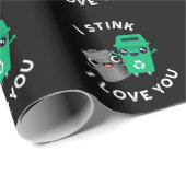 Ik stink ik hou van je grappige vuilniswoordspelin cadeaupapier (Rol Hoek)