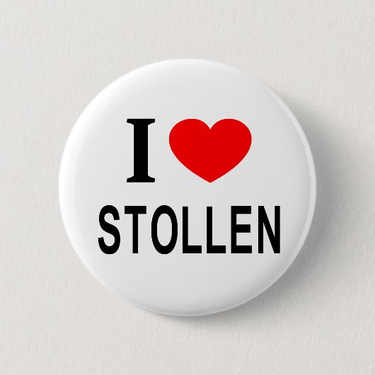 Ik ❤️ STOLLEN Ik hou van STOLLEN Ik hart STOLLEN Ronde Button 5,7 Cm (Voorkant)
