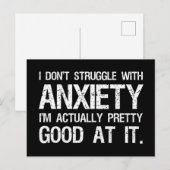 Ik stoor niet met angst grappig briefkaart (Voorkant / Achterkant)