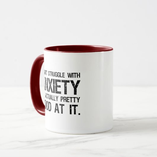 Ik stoor niet met angst grappig mok (Voorkant links)