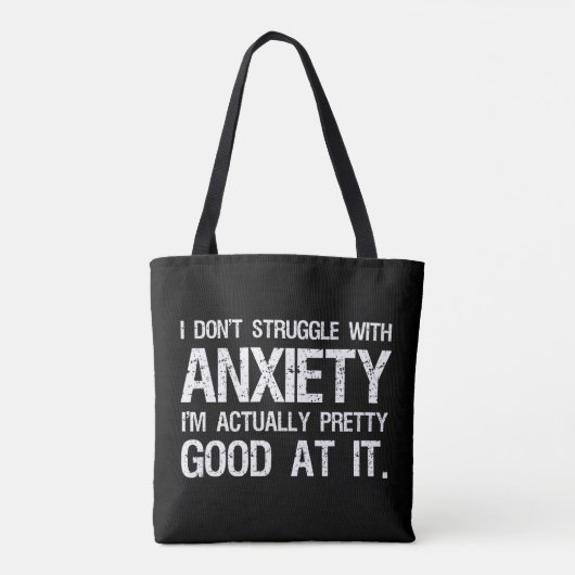 Ik stoor niet met angst grappig tote bag (Achterkant)