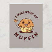 Ik stop bij Muffin Briefkaart (Voorkant)