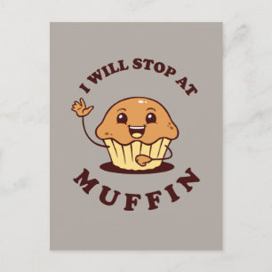 Ik stop bij Muffin Briefkaart