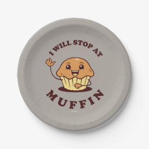 Ik stop bij Muffin Papieren Bordje