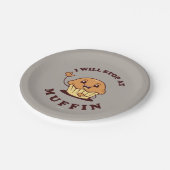Ik stop bij Muffin Papieren Bordje (Gekanteld)