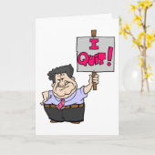 Ik stop! - Career Ender Wenskaart-Humor / Prank Kaart (Gele Bloem)