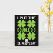 Ik stop de Double D's in St. Paddys Day Iers Grapp Kaart (Gele Bloem)