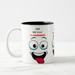 Ik stop de ‘fles’ in Meesterwerk Grappige Cartoon Tweekleurige Koffiemok