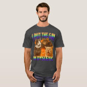 ik stop de homo in dyslectische grappige kat meme  t-shirt (Voorkant volledig)