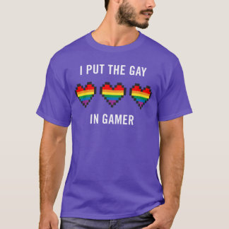 Ik stop de homo in Gamer leuke LGBT-pride-gaming-r T-shirt