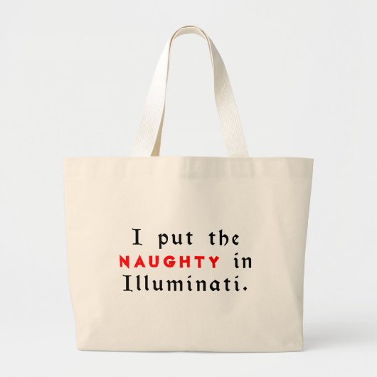 Ik stop de Stoute in Illuminati Grote Tote Bag (Voorkant)