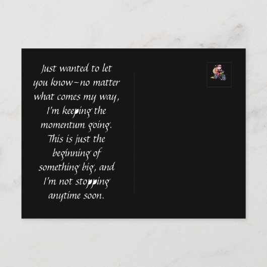 Ik stop het Briefkaart niet (Achterkant)