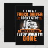 Ik stop met het klusje voor vrachtwagenchauffeurs. feestdagenkaart (Voorkant / Achterkant)