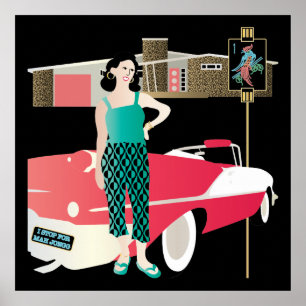 Ik stop met Mah Jongg Retro House Poster