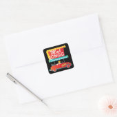 Ik stop met Mah Jongg Retro Sign Vierkante Sticker (Envelop)