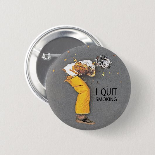 Ik stop met roken ronde button 5,7 cm (Voorkant /achterkant)