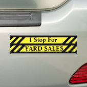 Ik stop met Yard Sales Bumpersticker (Op auto)